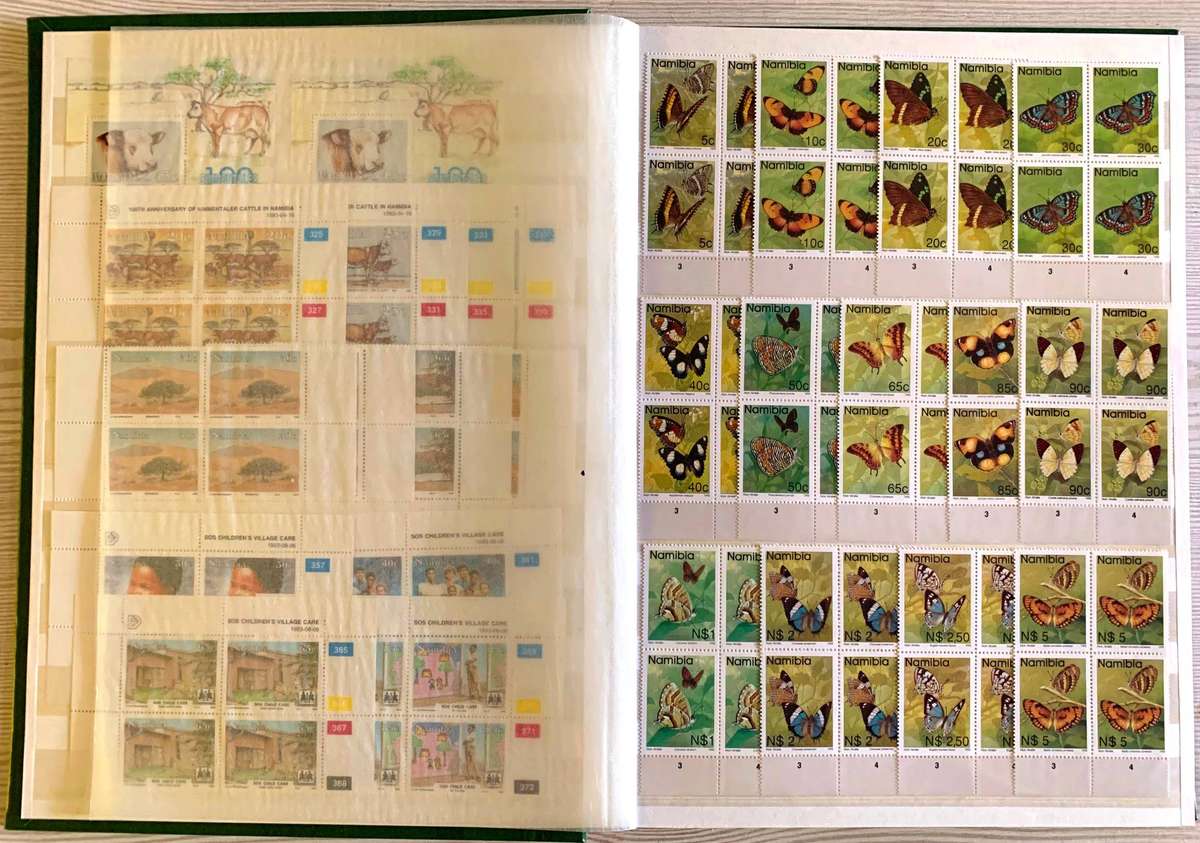 Namibia Mint controls & sheetlets in 16 Pg/ 32 side Pronto Album - see images