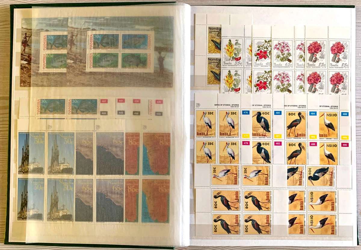Namibia Mint controls & sheetlets in 16 Pg/ 32 side Pronto Album - see images