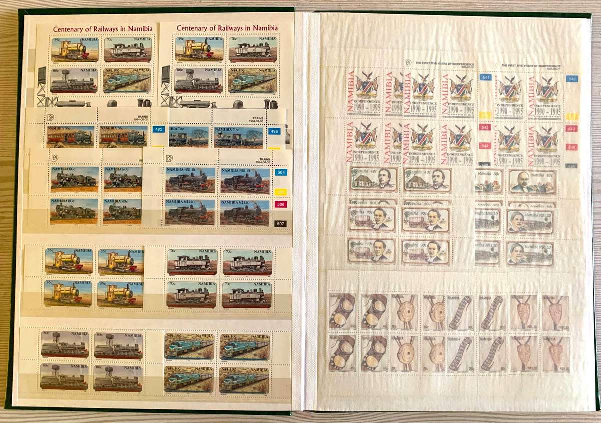Namibia Mint controls & sheetlets in 16 Pg/ 32 side Pronto Album - see images