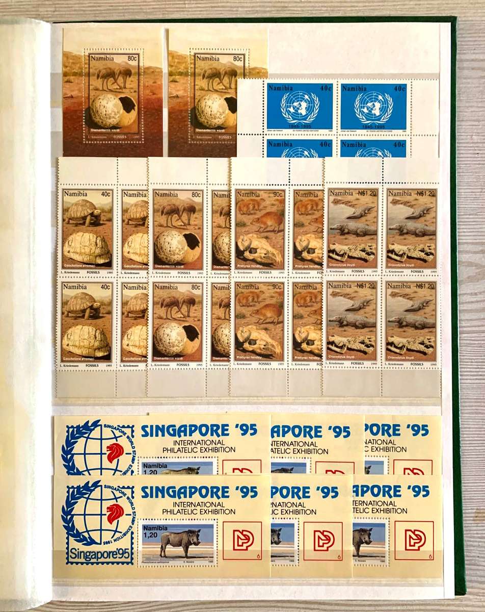 Namibia Mint controls & sheetlets in 16 Pg/ 32 side Pronto Album - see images