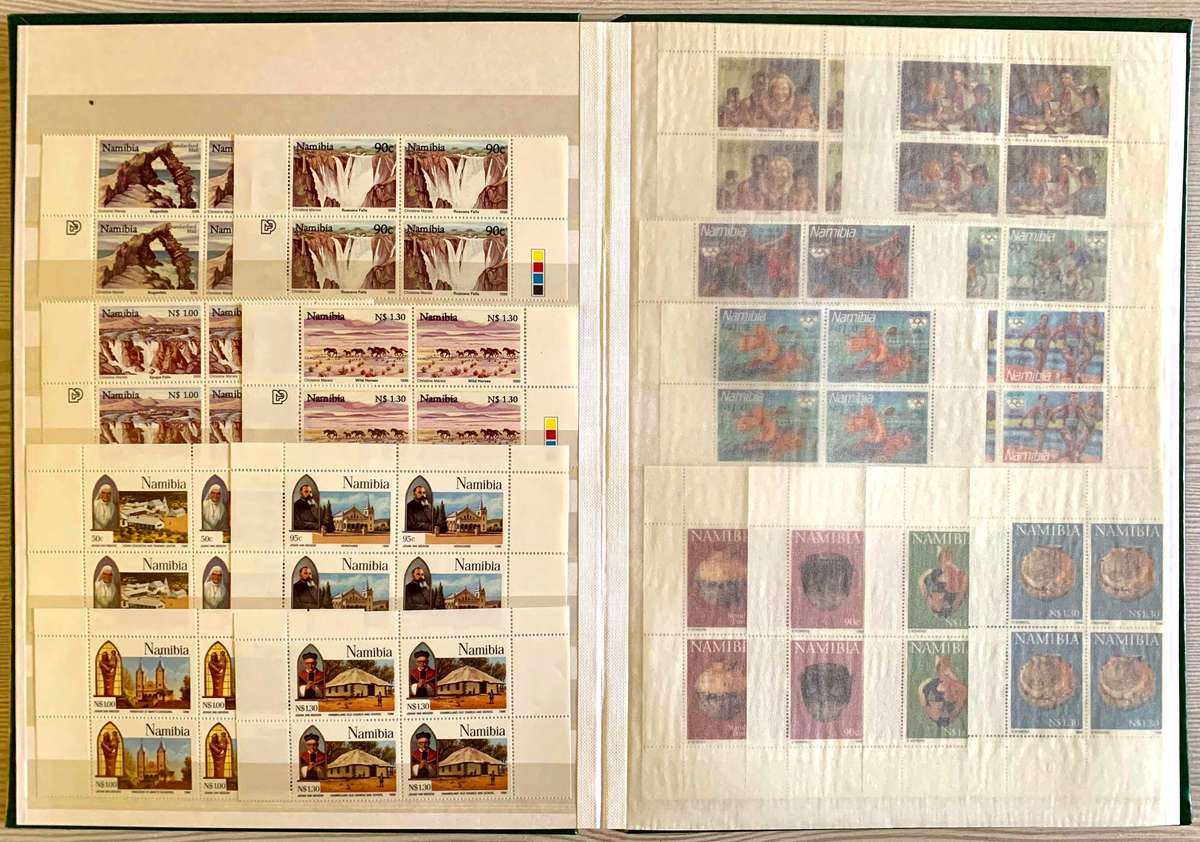 Namibia Mint controls & sheetlets in 16 Pg/ 32 side Pronto Album - see images