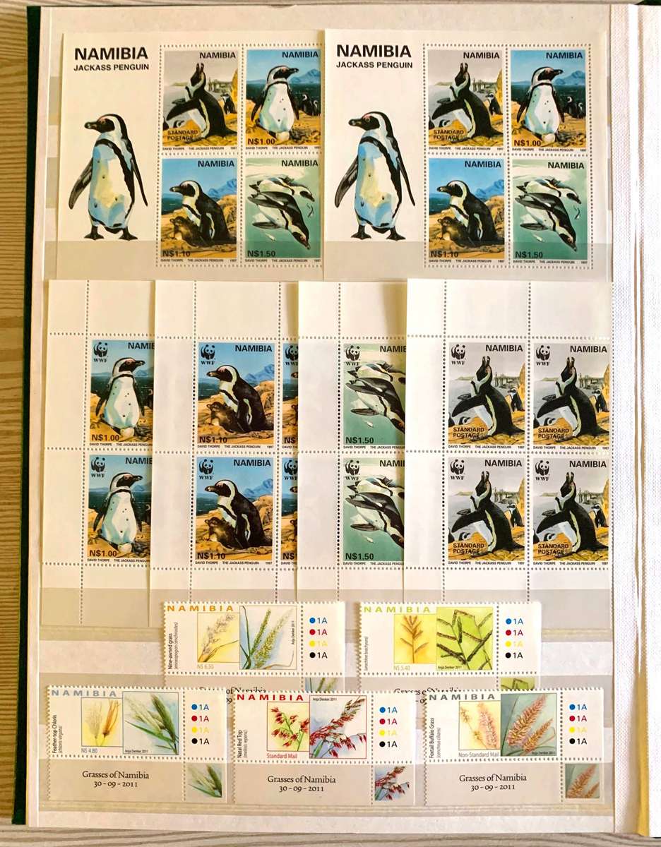 Namibia Mint controls & sheetlets in 16 Pg/ 32 side Pronto Album - see images