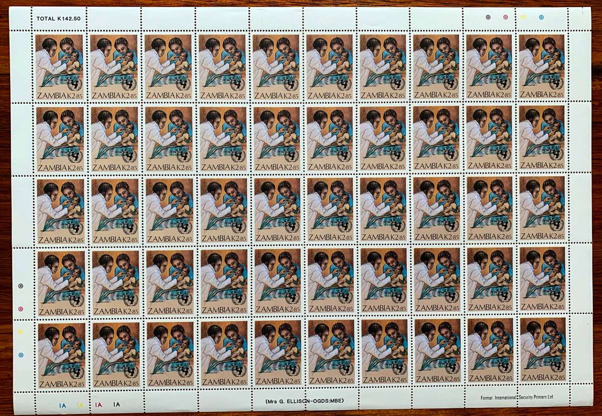 Zambia 1980's HIGH CV Full Sheets x 10 - superb