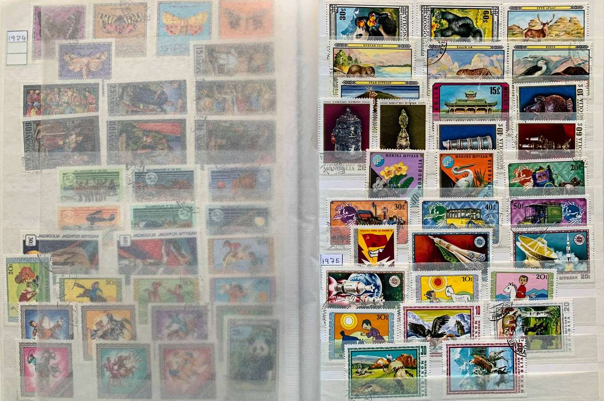 Mongolia 1940s to 2000s collection in 16 pg/ 32 side stockbook - Great as thematics !