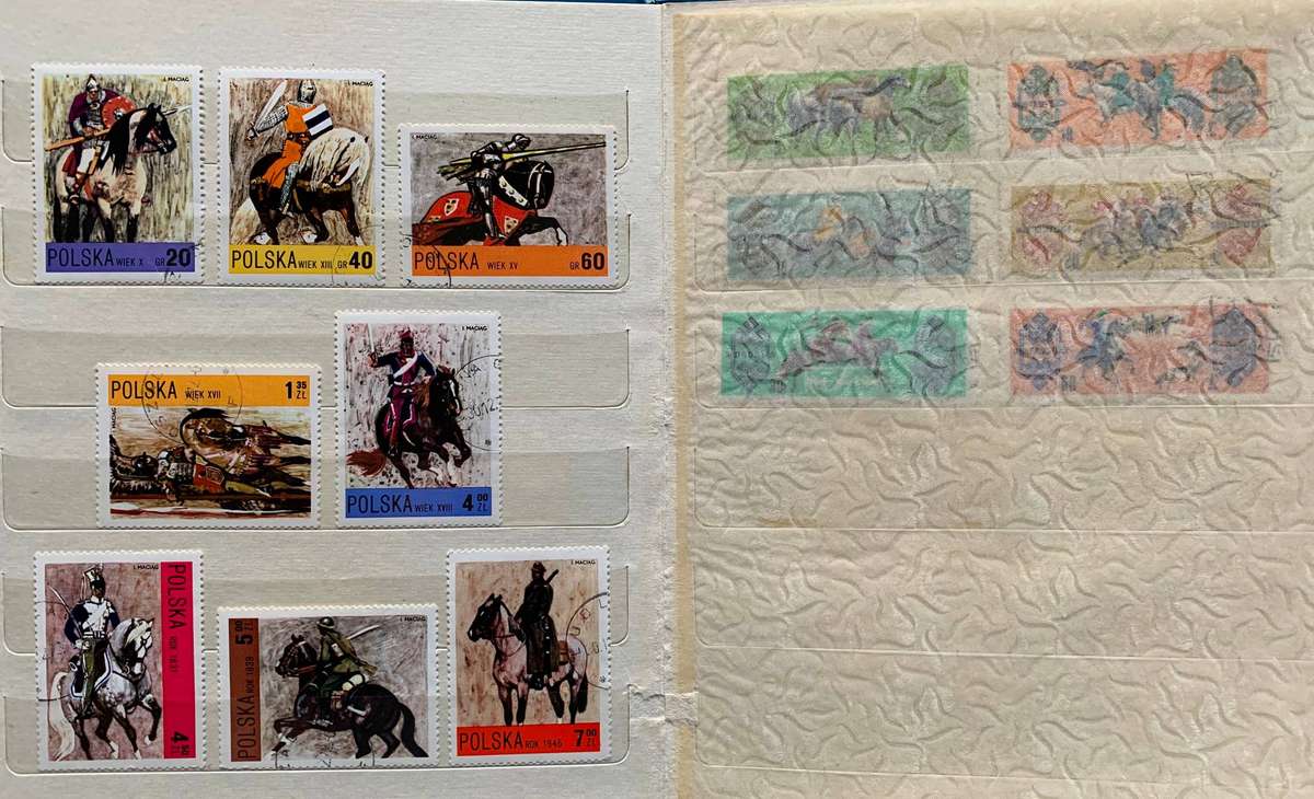 Nice little horses thematic collection in small album