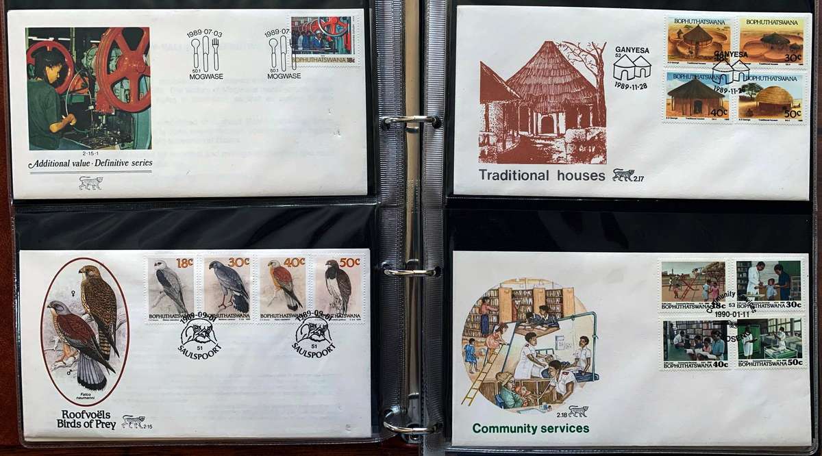 BOPS nice collection - silks, sheetlets, last issues controls sets & covers in binder+slipcase