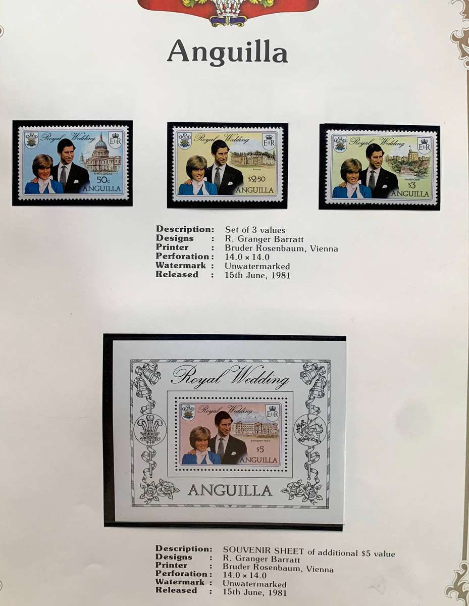 S.G. Royal Wedding commemorative album - 32 territories complete with stamps