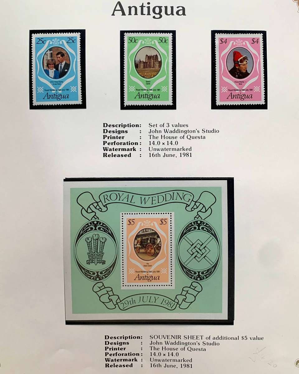 S.G. Royal Wedding commemorative album - 32 territories complete with stamps