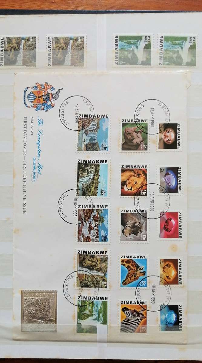 Later Rhodesia in 16 Pg album & Zimbabwe collection in 32 Pg - 2 second hand albums - not all shown