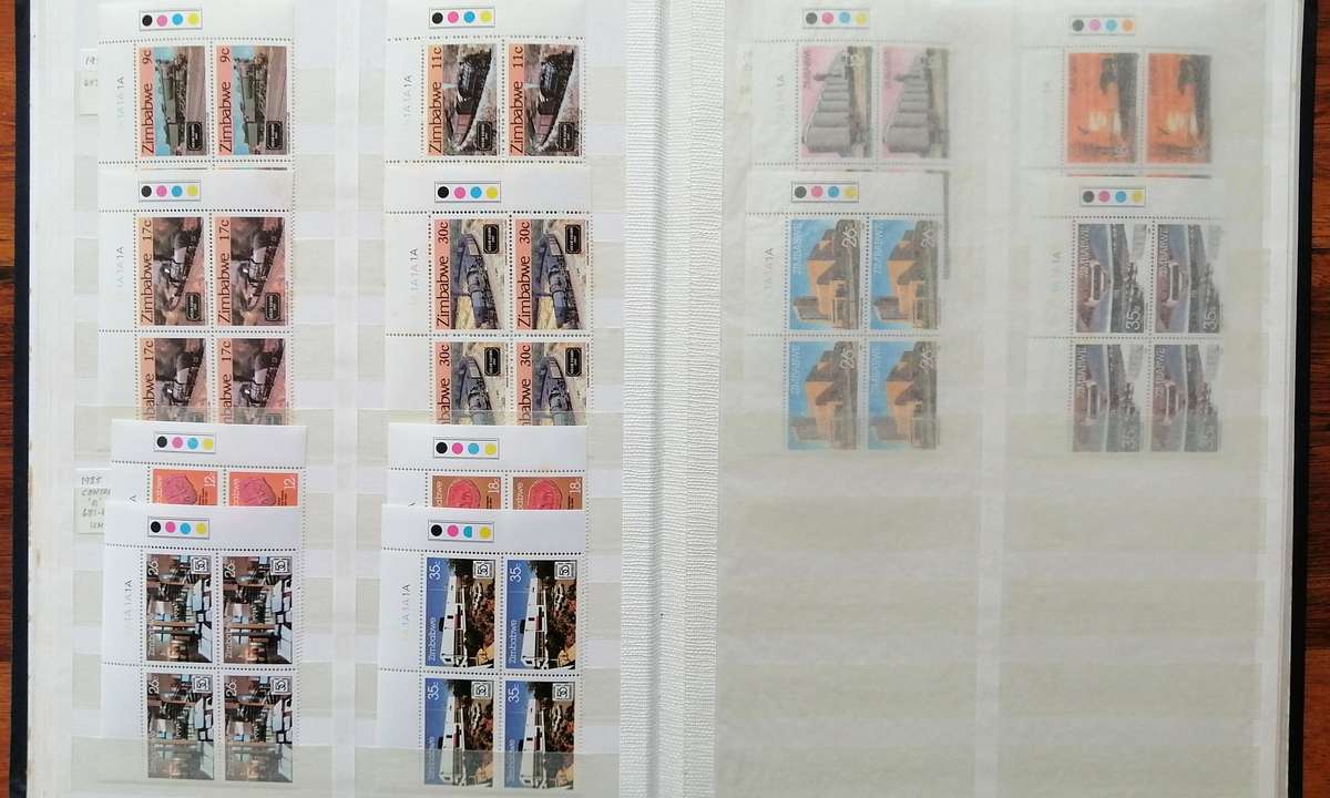 Later Rhodesia in 16 Pg album & Zimbabwe collection in 32 Pg - 2 second hand albums - not all shown