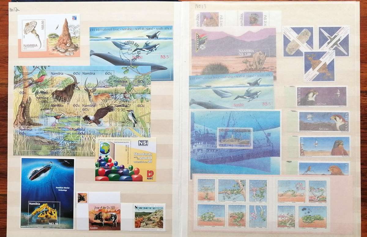 Namibia Collection 24 Pg Stockbook - 48 Side - 9 Strips