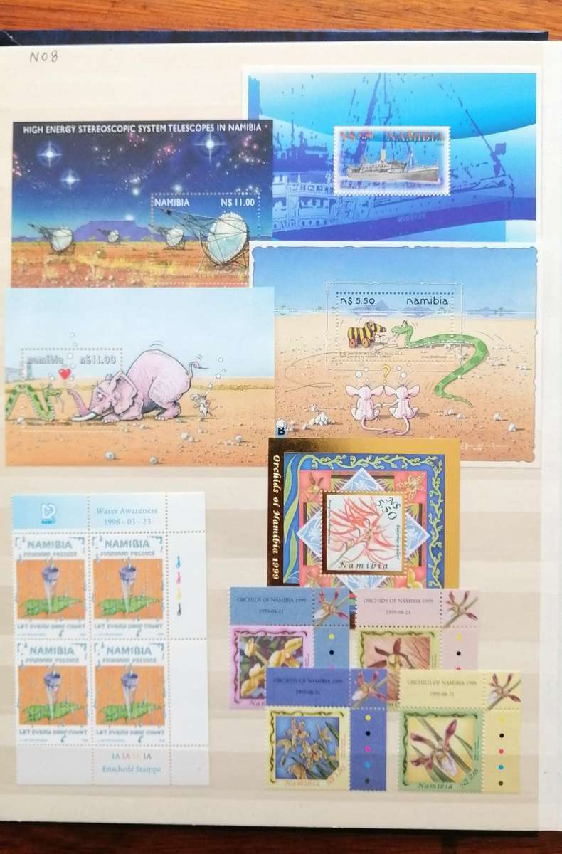 Namibia Collection 24 Pg Stockbook - 48 Side - 9 Strips