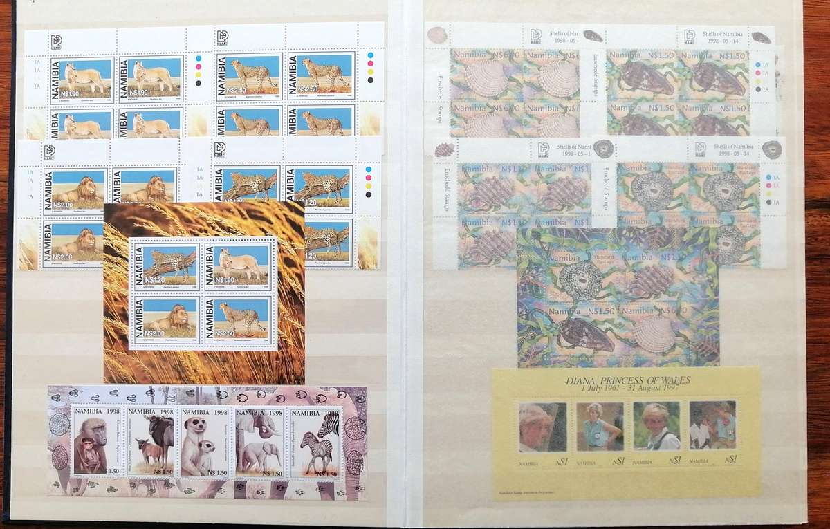 Namibia Collection 24 Pg Stockbook - 48 Side - 9 Strips