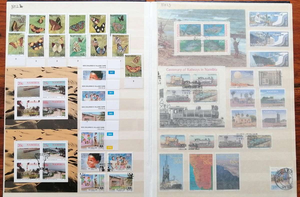 Namibia Collection 24 Pg Stockbook - 48 Side - 9 Strips