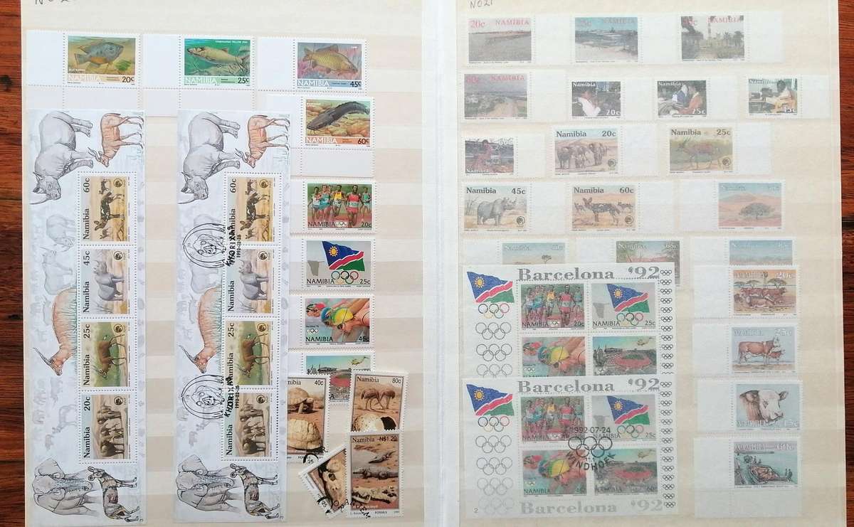 Namibia Collection 24 Pg Stockbook - 48 Side - 9 Strips