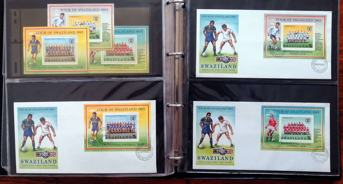 Swaziland 1980s Covers & Matching controls 50+ items in Binder album - see images