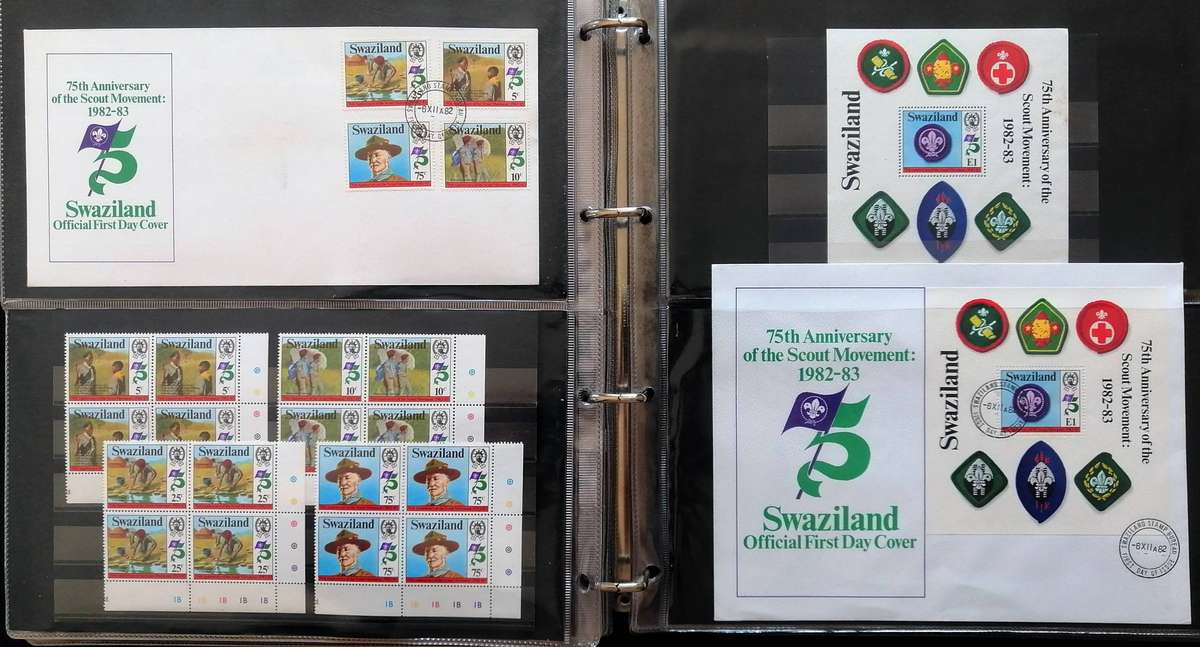 Swaziland 1980s Covers & Matching controls 50+ items in Binder album - see images