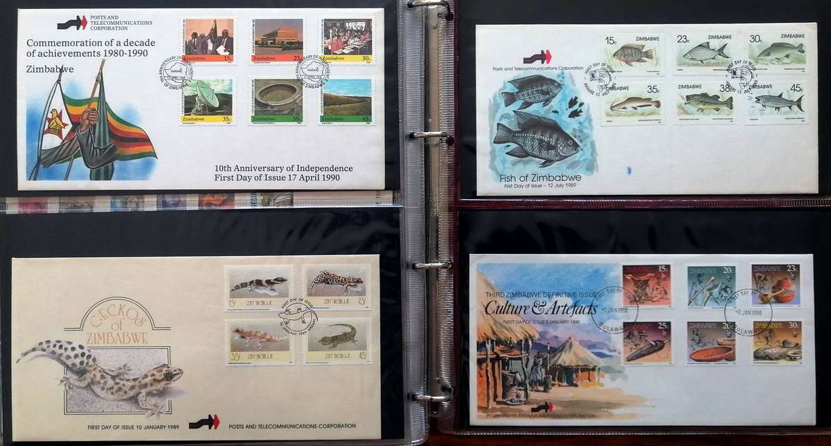 Zimbabwe & some Rhodesia covers x 70+ in Binder