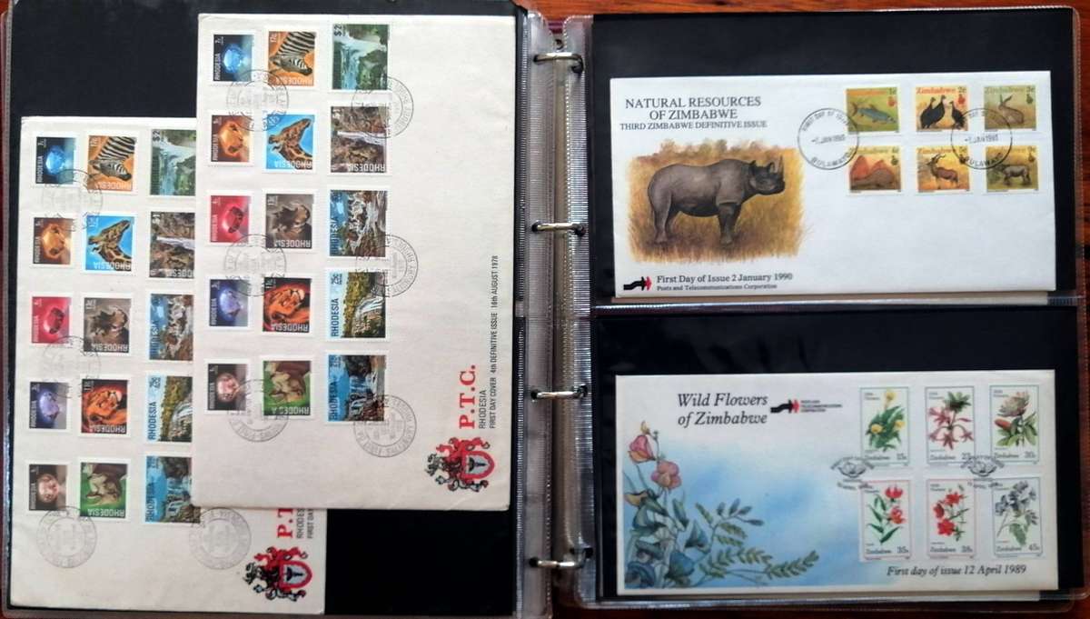 Zimbabwe & some Rhodesia covers x 70+ in Binder