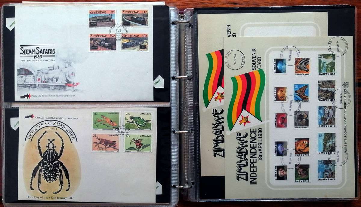 Zimbabwe & some Rhodesia covers x 70+ in Binder
