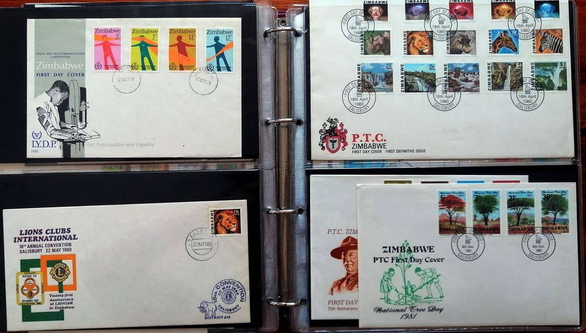 Zimbabwe & some Rhodesia covers x 70+ in Binder