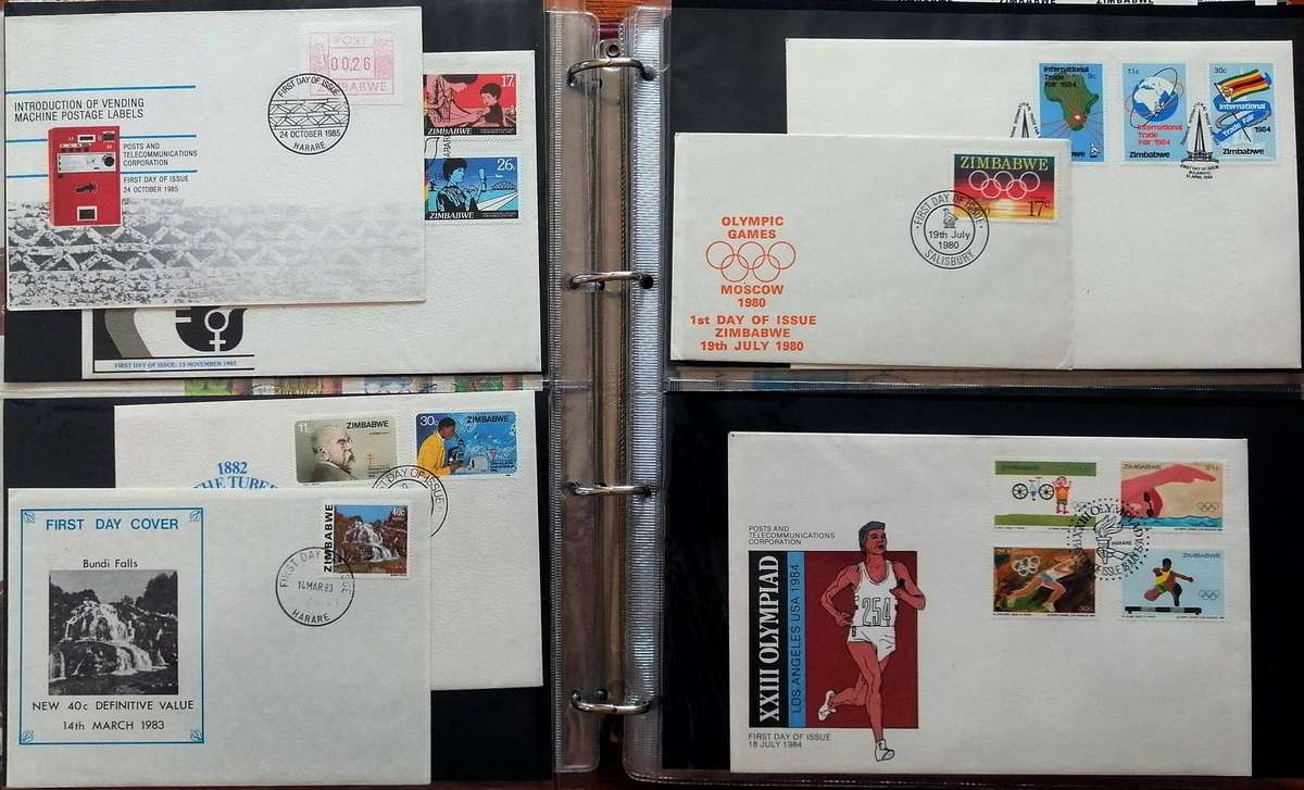 Zimbabwe & some Rhodesia covers x 70+ in Binder