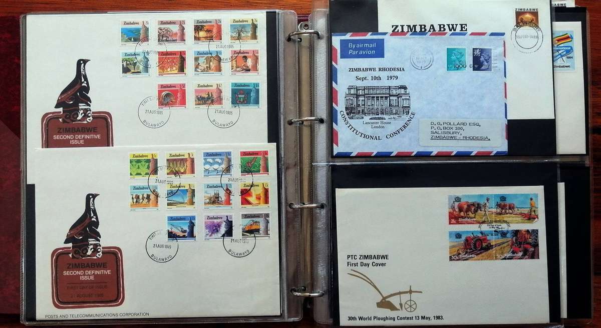 Zimbabwe & some Rhodesia covers x 70+ in Binder