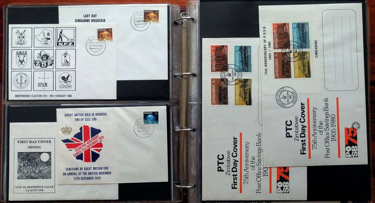 Zimbabwe & some Rhodesia covers x 70+ in Binder