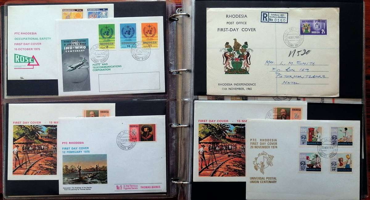 Zimbabwe & some Rhodesia covers x 70+ in Binder