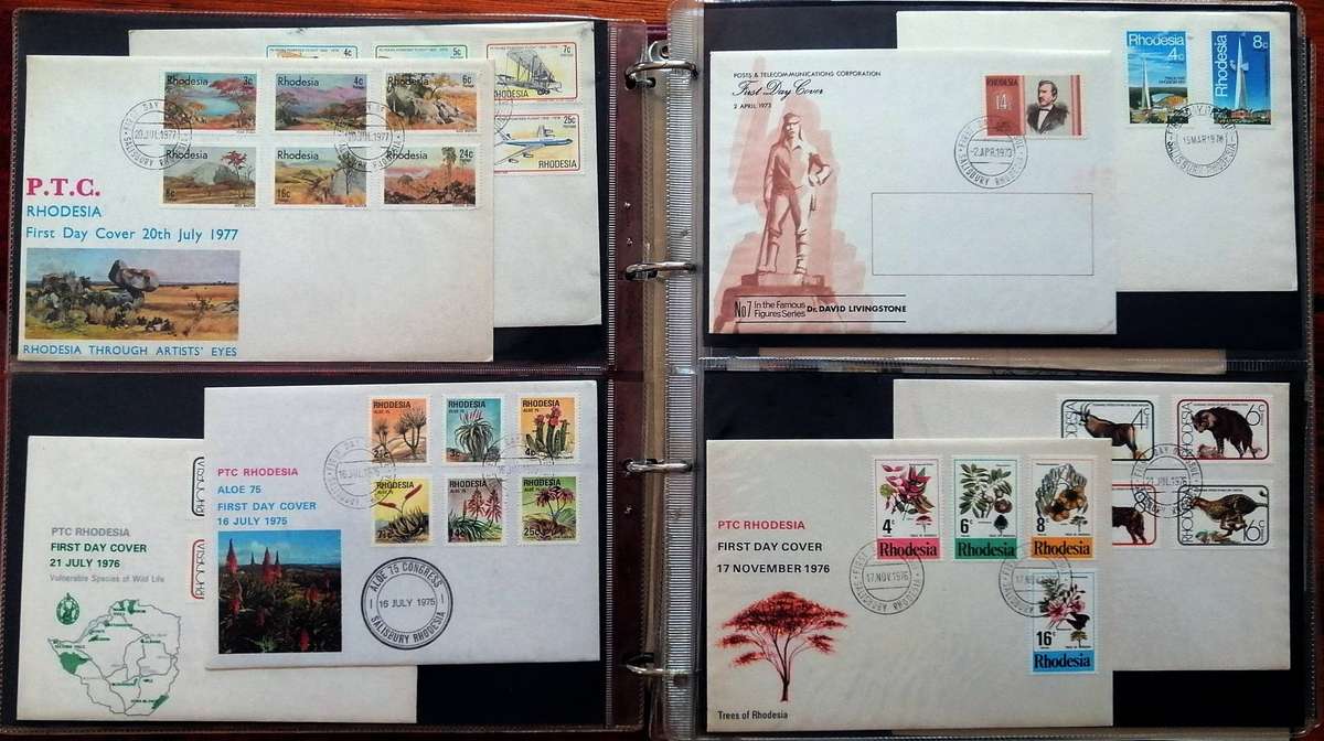 Zimbabwe & some Rhodesia covers x 70+ in Binder