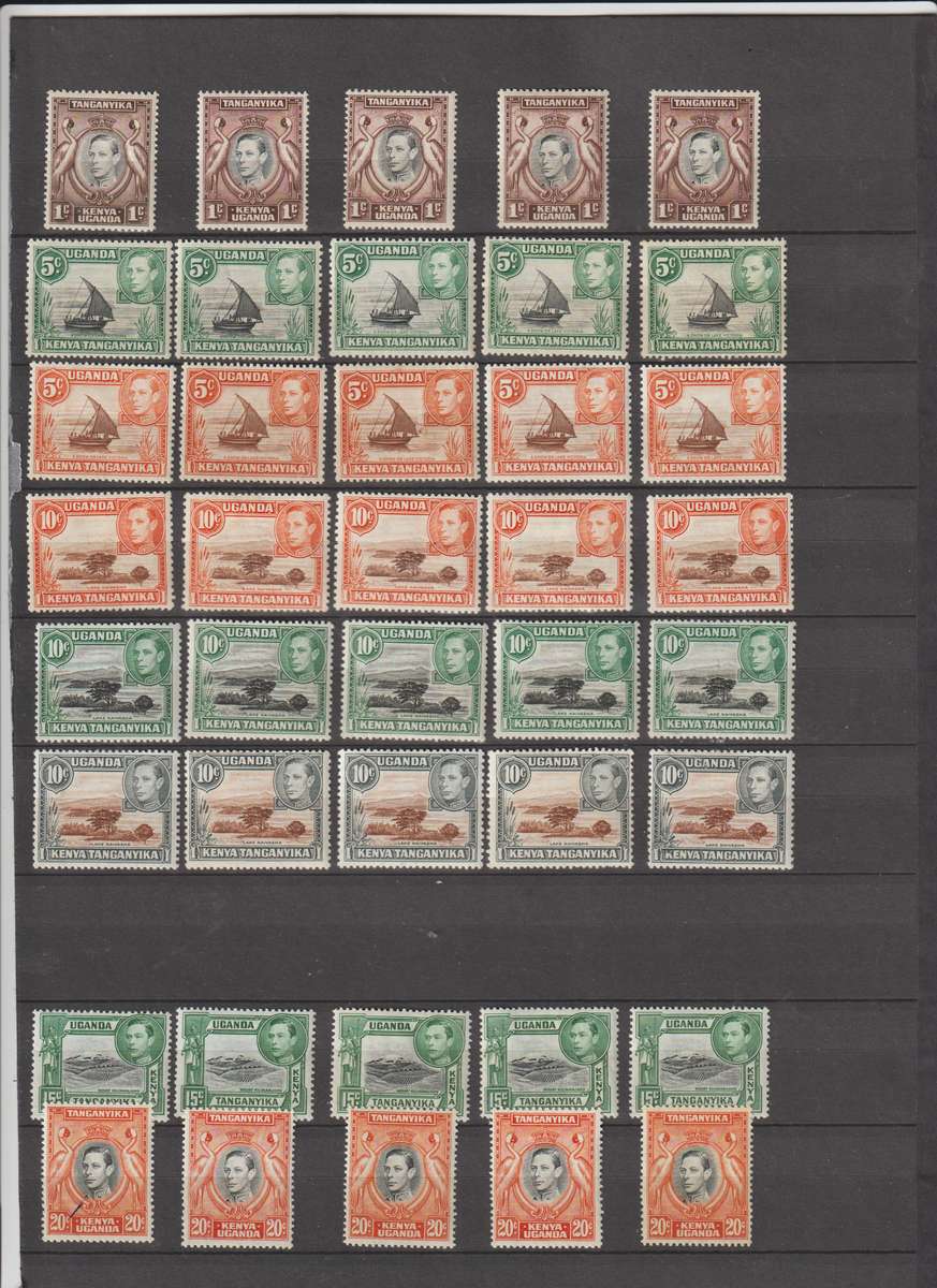 Kenya, Uganda, Tanganiyka KGVI  Mint & Used selection (See Scans ) High CV !!!.