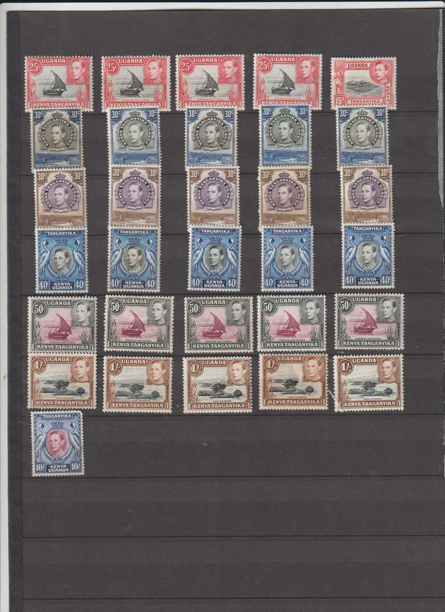 Kenya, Uganda, Tanganiyka KGVI  Mint & Used selection (See Scans ) High CV !!!.