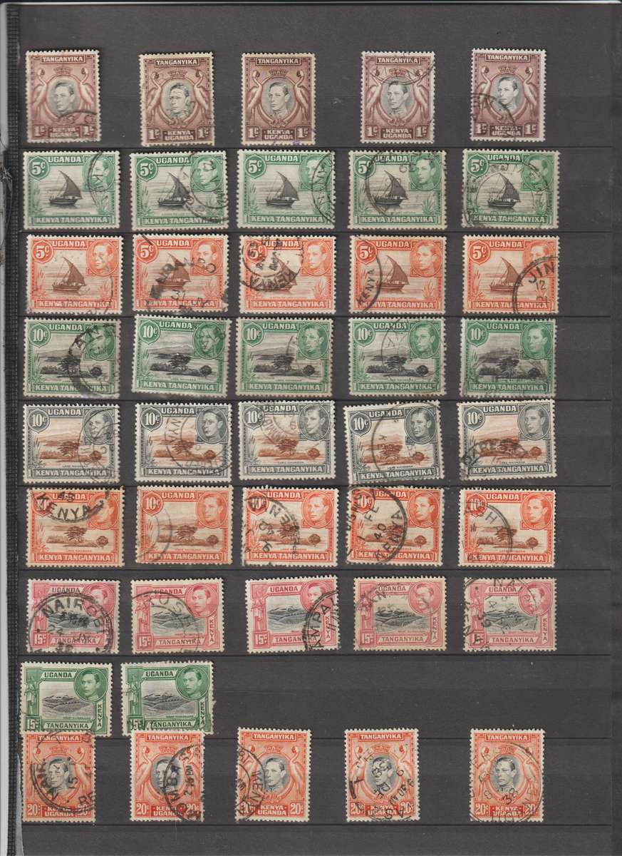 Kenya, Uganda, Tanganiyka KGVI  Mint & Used selection (See Scans ) High CV !!!.