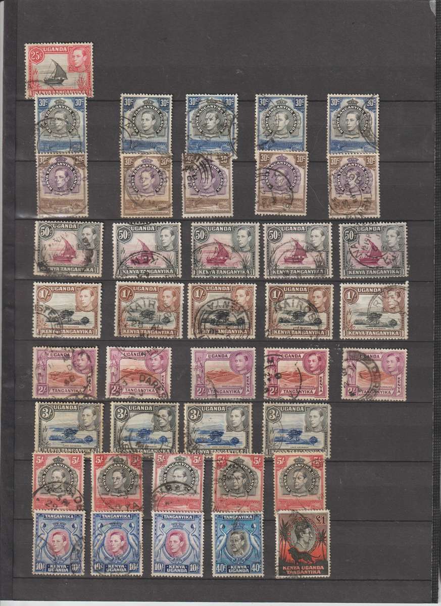 Kenya, Uganda, Tanganiyka KGVI  Mint & Used selection (See Scans ) High CV !!!.