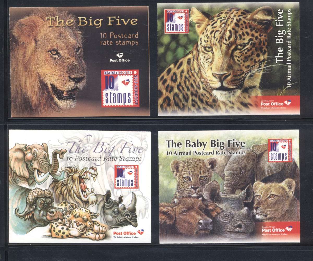 Modern RSA Big 5 self adhesive Booklets  x 4 - Mint & Complete
