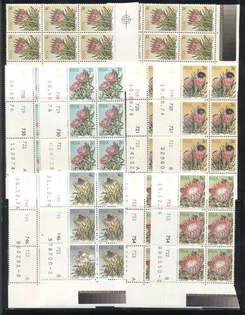 RSA Proteas Controls full sets of 17 in A & B + Coil strips - see 4 scans