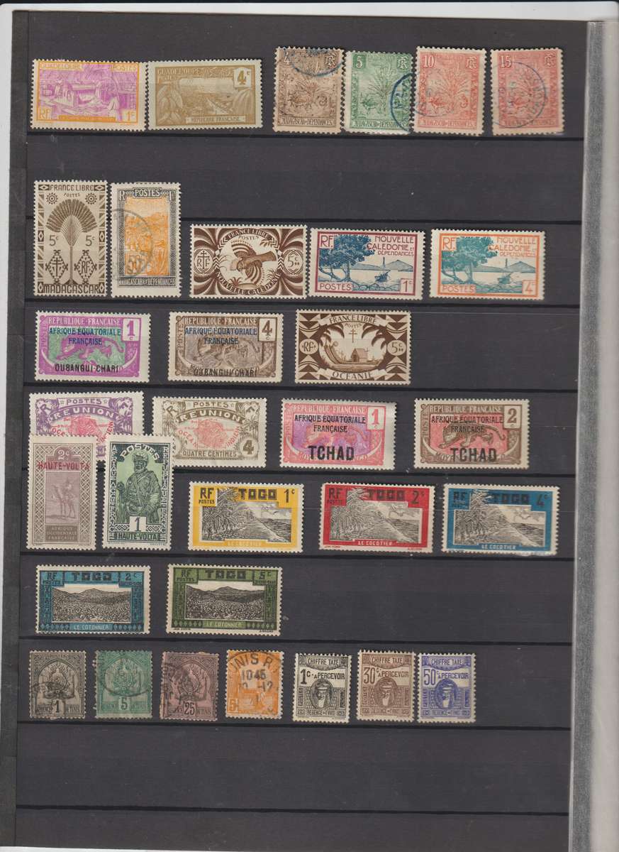 French African colonies stamp selection. Interesting. See Scans !!!