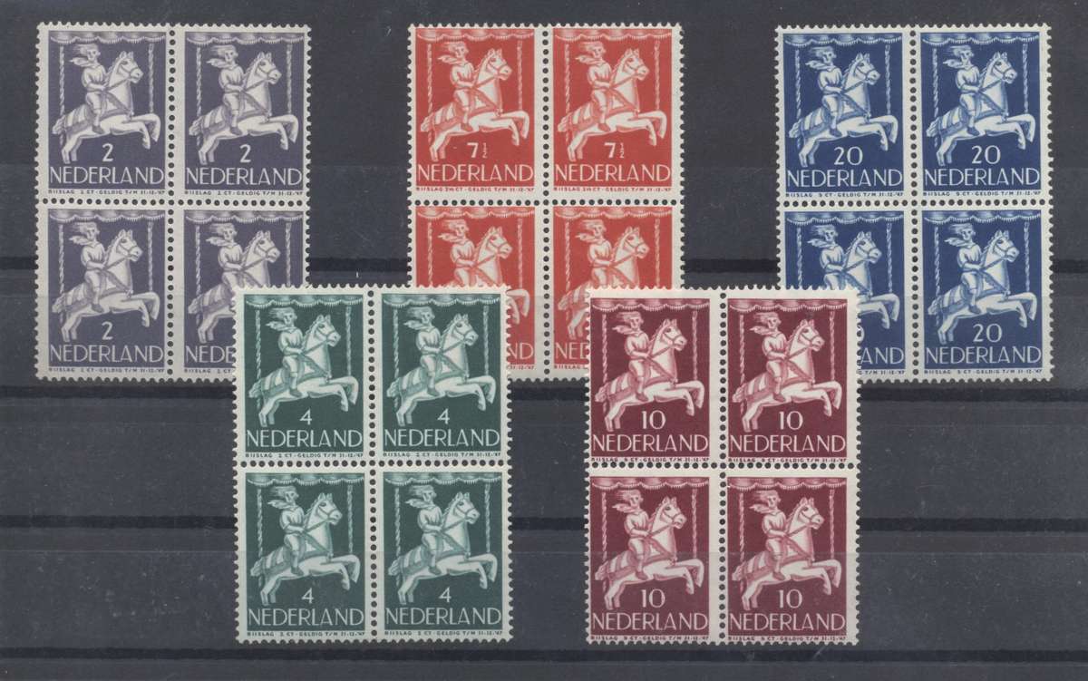 Netherlands 1932 Child Welfare Fund Set in Superb Unmounted blocks of 4