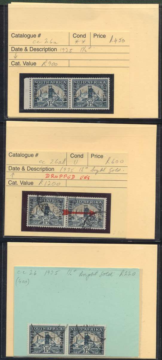 Ex - Carpendale Clearance Lot 2 of 5 - Officials - CV R 8000! - see images for condition & values