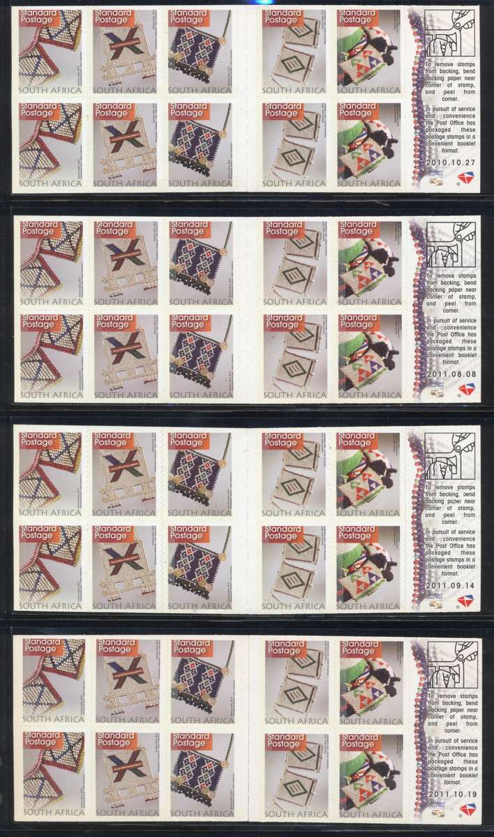 All 9 Dates ! 2010/2016 8th Def. Beads Booklets x 9 - Mint & complete