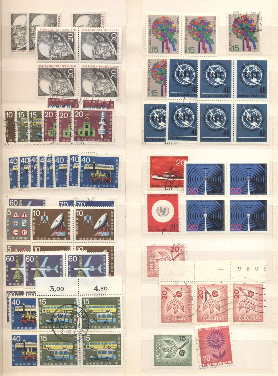 Deutche Bundespost Good CV collection in 8 pg/ 16 side second hand stockbook