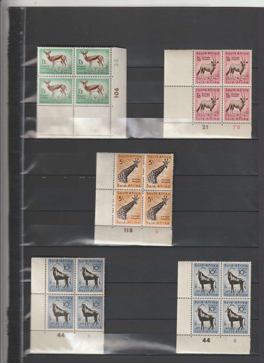 RSA  1954 Defeinitive Issue Control Blocks Blocks MNH/MLH