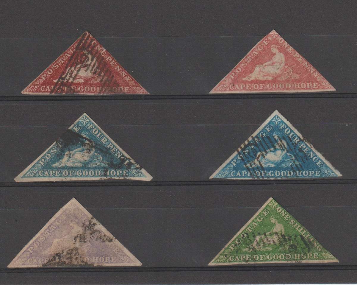 Union of South Africa COGH Triangls selection 1,2,3 Margin (See Scans !!!)