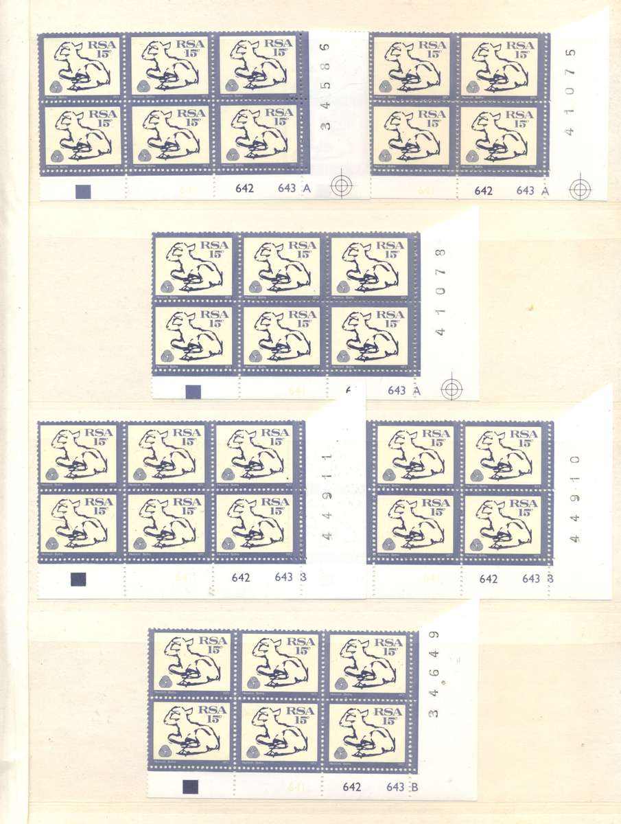 RSA 1st Definitives Various printings collection in 16 pg/ 32 side Pronto Controls album