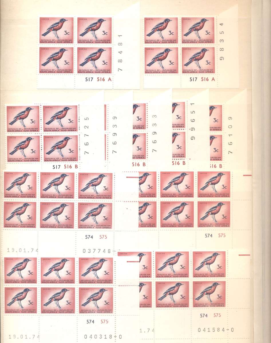 RSA 1st Definitives Various printings collection in 16 pg/ 32 side Pronto Controls album