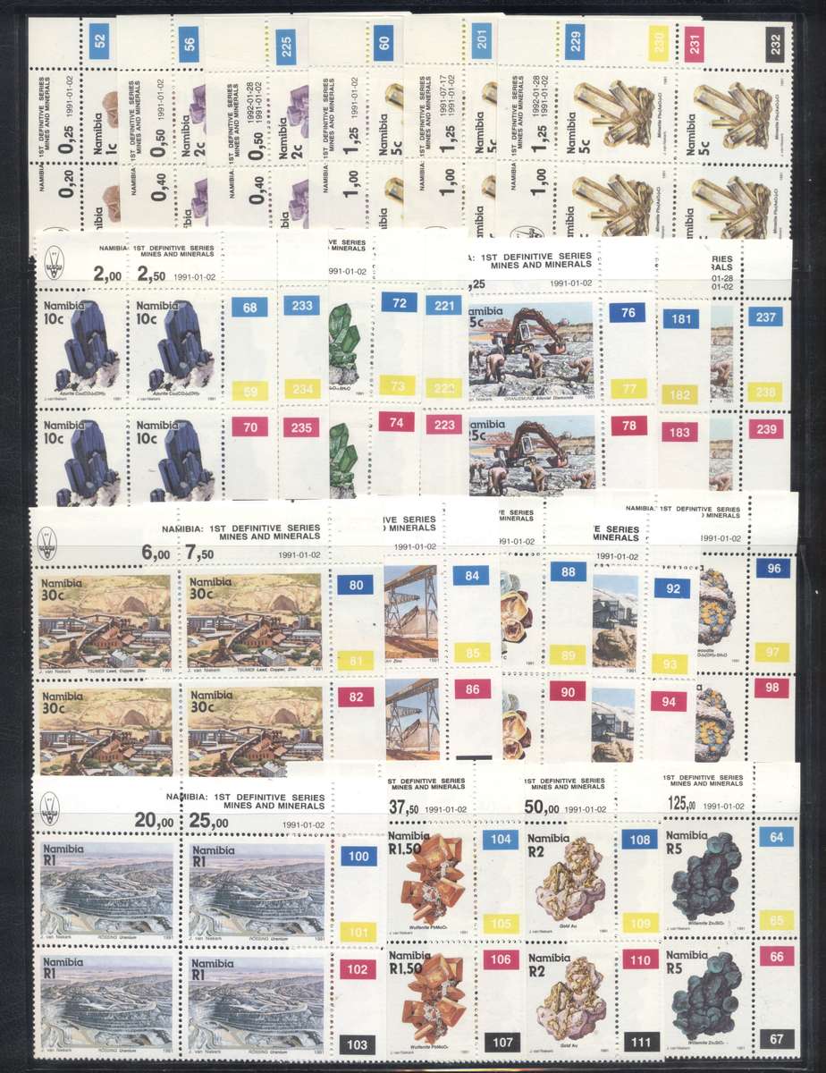 Namibia 1991 Minerals all 22 controls full set superb condition