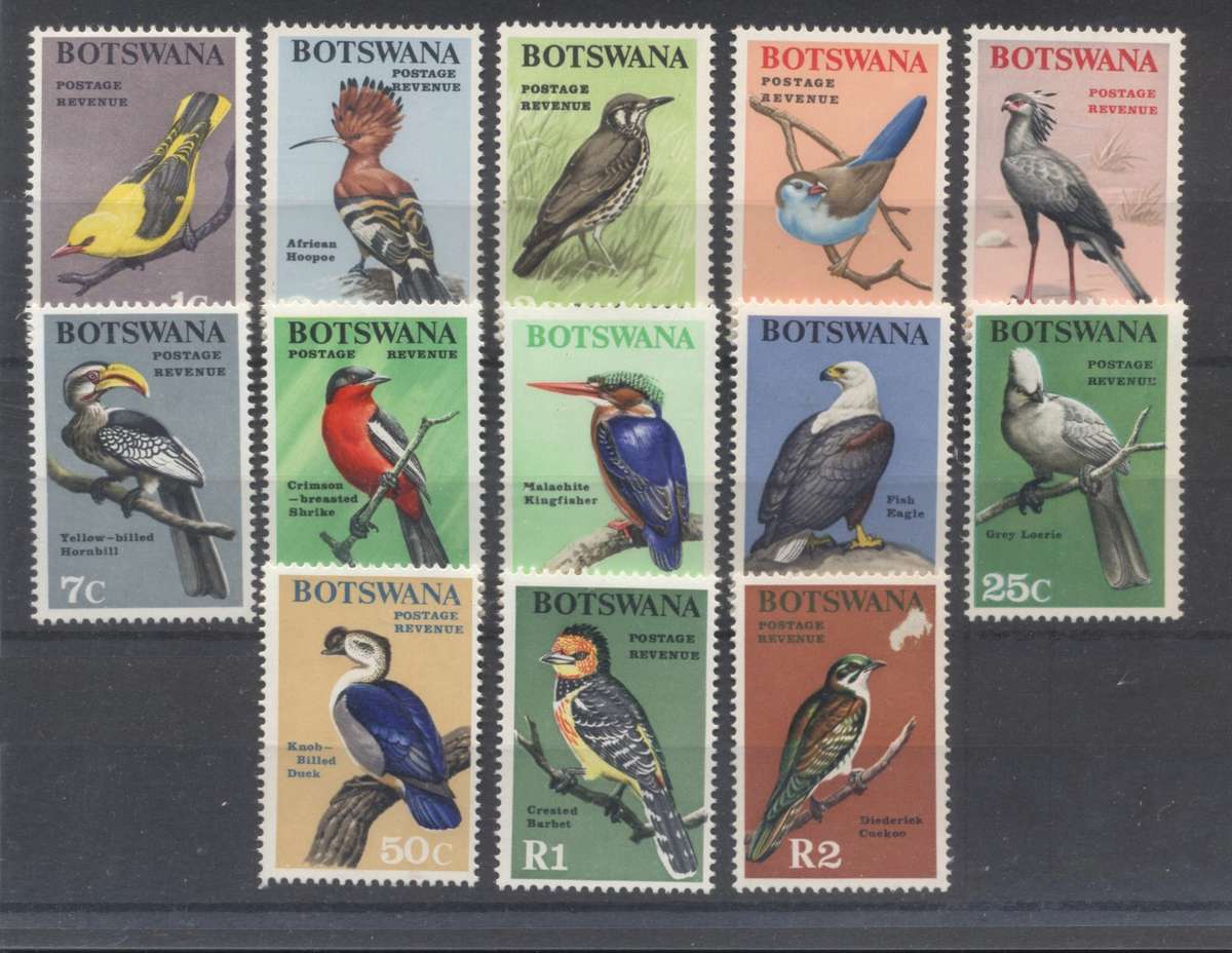 Botswana Birds 1967 full set of 14 - superb unmounted