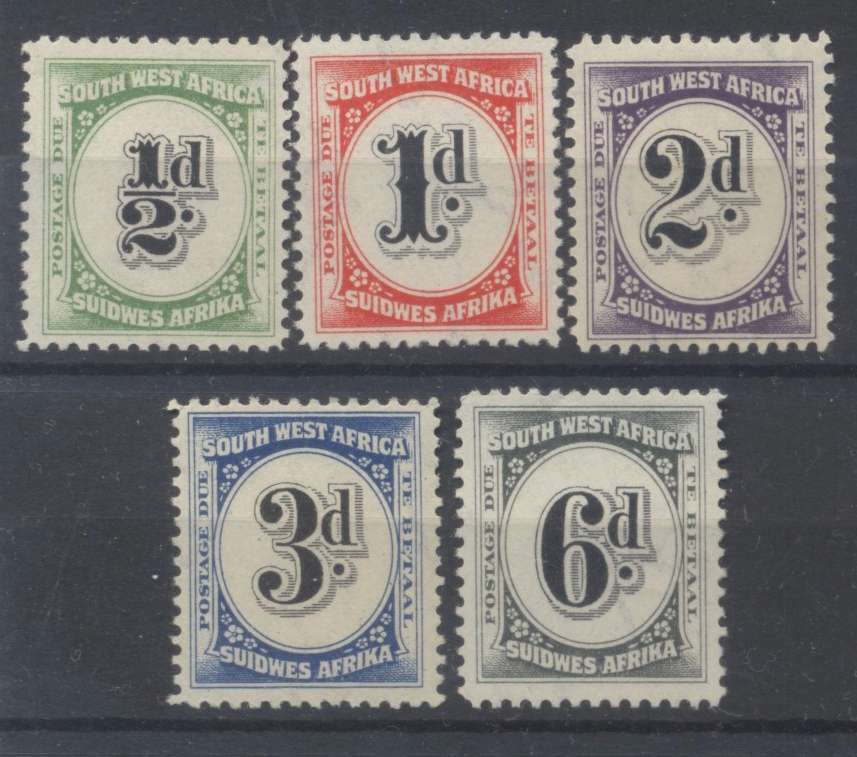 S.W.A. 1931 postage dues full set of 5 - superb unmounted