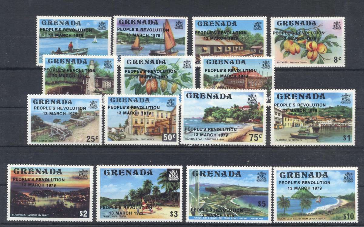 Grenada 1979 People's Revolution ovpt - Superb set - Scarce !