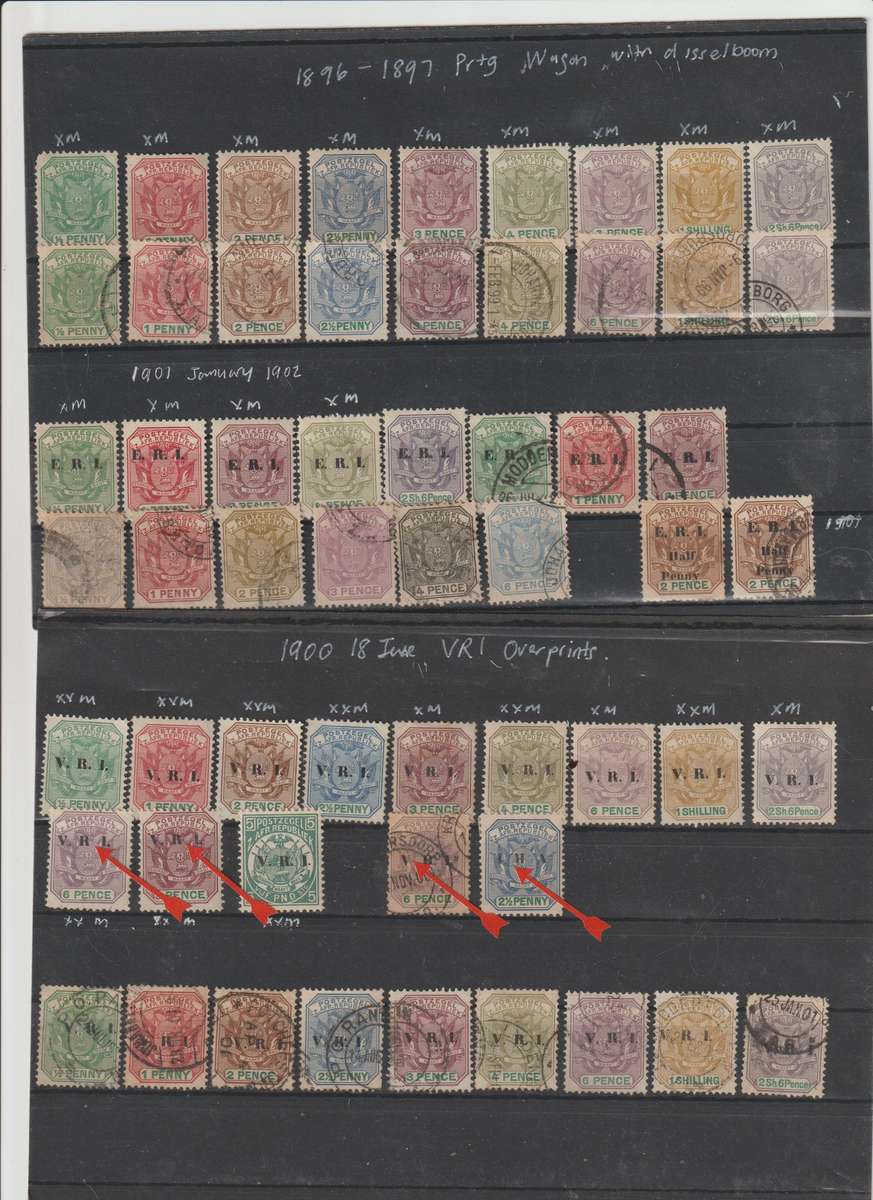 South Africa 1895 -1901 High CV selection **m, *m, *u. See Scans.
